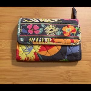 Vera Bradley tri-fold small quilted wallet